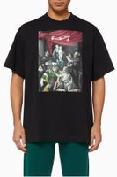 Caravaggio Painting Oversized Cotton T-Shirt - thumbnail