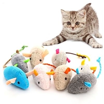 Random 8 Pcs Cat Toys Simulated Plush Mice Relieve Boredom Interact With Each Other And Provide Pet Products Lightinthebox