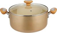 Meyer Non-Stick Covered Stockpot with Cushion Surface and Lid, 6.3 Ltr, 26 cm, Beige, MY16866