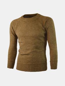 Solid Color Slim Fit Casual Sweater