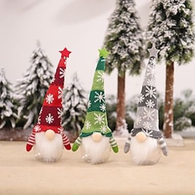 Christmas Decorations Knitwear Faceless Doll Small Plastic Candy Jar Forester Gift Box. Lightinthebox