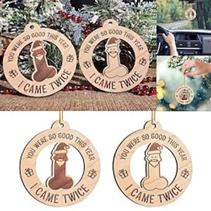 Car Wooden Decorative Pendants Christmas Tree Decorations Lightinthebox