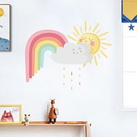 Cartoon Sky Wall Stickers Bedroom Kids Room Kindergarten Removable Pre-pasted PVC Home Decoration Wall Decal 1pc miniinthebox - thumbnail