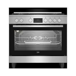 Beko BGTW11227EXA 90x60cm Cooking Range, Top Gas, Bottom Electric Oven, Stainless Steel