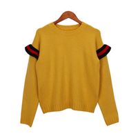 Casual Loose Pure Color Long Sleeves O Neck Sweaters