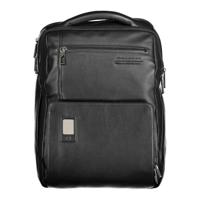 Piquadro Black Leather Backpack - PI-20670