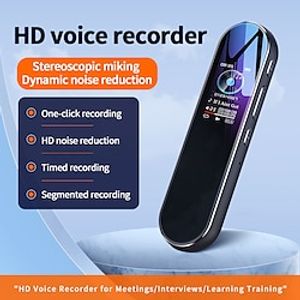 Digital Voice Recorder Q53 English Portable Digital Voice Recorder 24.384 mm Voice Activated Recorder Portable MP3 Player Audio Recorder with Playback with Noise Reduction for Business Speech Meeting miniinthebox