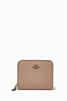 Small Zip Wallet with Colour-block Interior in Crossgrain Leather Small Zip Wallet with Colour-block Interior in Crossgrain Leather