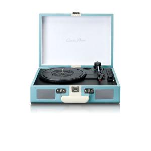 Lenco Classic TT-110BUWH UK Suitcase Turntable With Bluetooth And Built-in Speakers - Blue/White