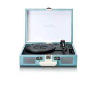 Lenco Classic TT-110BUWH UK Suitcase Turntable With Bluetooth And Built-in Speakers - Blue/White - thumbnail