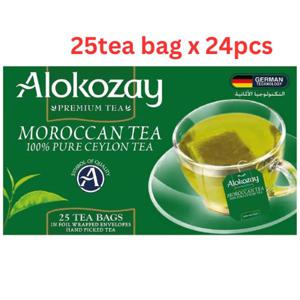 Alokozay Moroccan Tea - 25 Tea Bags In Foil Wrapped Envelopes X 24