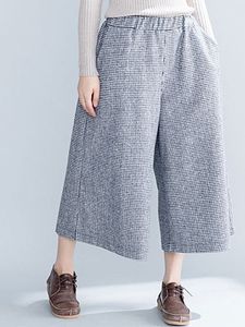 Fashionable art all-match wide-leg casual cropped pants