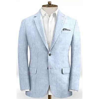 Dark Khaki Pink Royal Blue Men's Wedding Linen Suits Checkered 2 Piece Casual Dress Tailored Fit Single Breasted Two-buttons 2024 Lightinthebox Dark Khaki Pink Royal Blue Men's Wedding Linen Suits Checkered 2 Piece Casual Dress Tailored Fit Single Breasted Two-buttons 2024 Lightinthebox