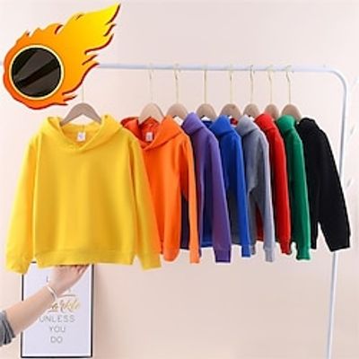 Kids Unisex Hoodie Solid Color Long Sleeve Pocket Spring Fall Winter Active Daily Cotton School Casual Lightinthebox Kids Unisex Hoodie Solid Color Long Sleeve Pocket Spring Fall Winter Active Daily Cotton School Casual Lightinthebox