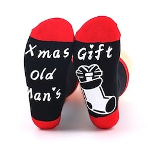 Santa Claus Christmas Socks Crew Sock Men's Women's Christmas Christmas Christmas Eve Cotton Socks miniinthebox