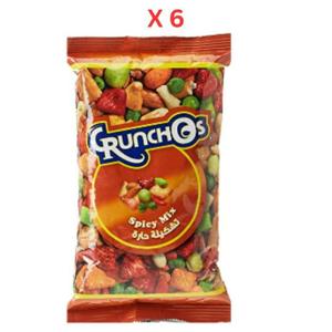 Crunchos Spicy Mix (Japanese Crackers),100g - Carton of 6 Packs (UAE Delivery Only)