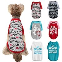 Dog Cat T-shirts Vest Dog clothes Heart Letter Number Slogan Princess Casual / Sporty Euramerican Sports Holiday Dog Clothes Puppy Clothes Dog Outfits White Black Grey Costume for Girl and Boy Dog miniinthebox Dog Cat T-shirts Vest Dog clothes Heart Letter Number Slogan Princess Casual / Sporty Euramerican Sports Holiday Dog Clothes Puppy Clothes Dog Outfits White Black Grey Costume for Girl and Boy Dog miniinthebox