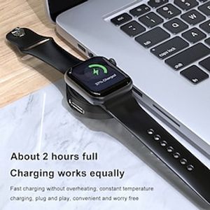 Portable Wireless Charger for Apple Watch, Mini Magnetic USB Type C Wireless Charger for iWatch Ultra 8 7 6 SE 5 4 3 2 1 Travel Cordless Charger with Light Weight Magnetic Quick Charge miniinthebox