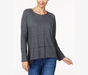 High-Low Top  Charcoal Heather