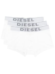 Diesel three pack logo boxer briefs - White