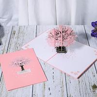 Single Cherry Blossom Tree 3D Card Romantic Sakura Wedding Blessings and Mother's Day Greetings Lightinthebox