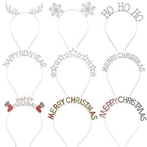Alloy Crystal Headwear Hair Accessories Christmas Staghorn Hair Bands Merry Christmas Lightinthebox