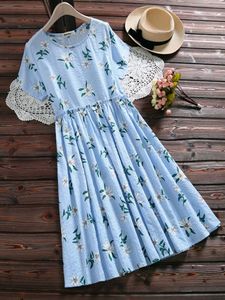 Stripe Floral Print Women Dresses