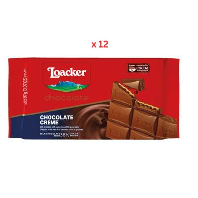 Loacker Chocolate Bar Creamkaka 12 X 87Gm