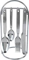 Winsor Stainless Steel Cutlery Set with Stand, 24 Pieces, Silver, WR11005