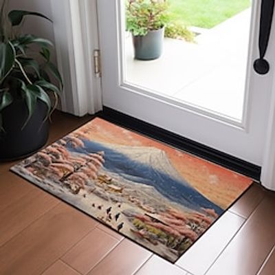 Landscape Fuji Mountain Doormat Non-Slip Oil Proof Rug Indoor Outdoor Mat Bedroom Decor Bathroom Mat Entrance Rug Door Mat Lightinthebox