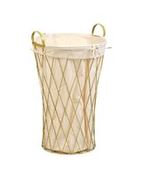 Homesmiths Round Metal & Fabric Laundry Basket 40 x 40 x 67 cm