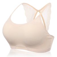 Wireless Silk Criss Cross Hollow Back Bras