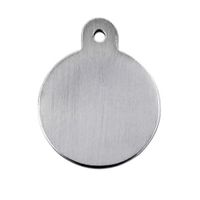 Id Dog Tag - Circle Brushed Chrome