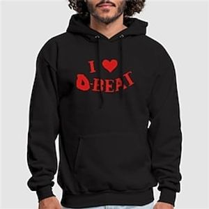 Inspired by Punk  Gothic I love D-Beat Hoodie Cartoon Manga Anime Front Pocket Graphic Hoodie For Men's Women's Unisex Adults' Hot Stamping 100% Polyester miniinthebox