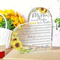 Acrylic Sign Mom Gift Mother In Law Gift Bonus Mom Gift To My Mom Acrylic Heart Sunflower Mothers Plaque Gifts Grateful Birthday Gifts For Mom Acrylic Best Mom Sign Acrylic Heart Sign From Daughter Lightinthebox