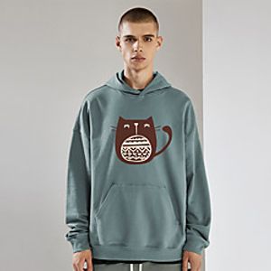 Unisex Hoodie Cartoon Print Casual Casual Hoodies Sweatshirts  Blue Yellow Khaki Lightinthebox