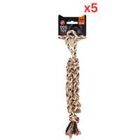 Fofos Braided Flossy Rope Dog Toy (Pack of 5)