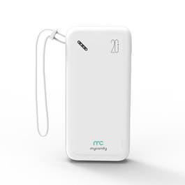 Mycandy Powerbank 20K mah with PD 18W Type C With Dual USB, White