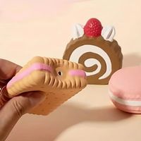 Biscuit Design Durable Dog Chew Latex Toys Tough Squeaky DogGrinding Teeth Toys Lightinthebox - thumbnail