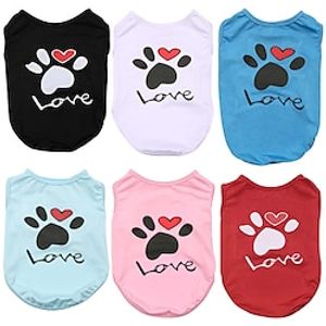 Dog T-shirt Pet Dog Stripe Tank Top Cotton Tank Top Teddy Bears Pomeranian Cat Clothes Lightinthebox