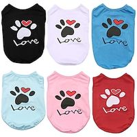 Dog T-shirt Pet Dog Stripe Tank Top Cotton Tank Top Teddy Bears Pomeranian Cat Clothes Lightinthebox - thumbnail