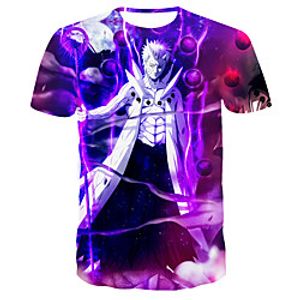 Inspired by Naruto Uchiha Sasuke Anime Cartoon 100% Polyester 3D 3D Harajuku Graphic T-shirt For Women's / Men's miniinthebox