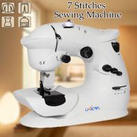 7 Stitches Mini Electric Overlock Sewing Machine Multifunction Portable Double Stitch Sewing Tool