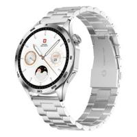 Swiss Military Swiss International Smartwatch - Silver Frame with Stainless Steel Strap (SM-WCH-INTL-SILFSILMS)