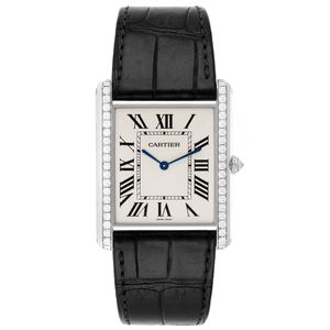 Tank Louis Xl White Gold Diamond Mens Watch Wt200006 Box Papers