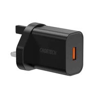 Choetech 18w Usb Wall Charger-(Black)-(Q5003-uk-bk)