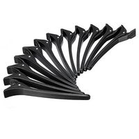 12 Pcs Black Plastic Hair Clips Hairdressing Styling Salon Cutting Sectioning Clamp - thumbnail