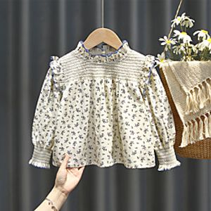 Toddler Girls' Shirt Long Sleeve Floral Purple Children Tops Spring  Summer Sophisticated Daily Wear miniinthebox