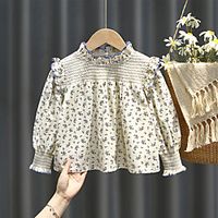 Toddler Girls' Shirt Long Sleeve Floral Purple Children Tops Spring  Summer Sophisticated Daily Wear miniinthebox - thumbnail