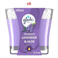 Glade Candle Tranquil Lavender And Aloe 3.4Oz X 6 Pack Of 6